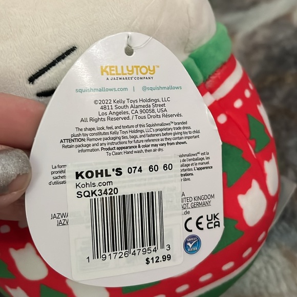 🐱 Squishmallows Cam the Cat in Holiday Sweater! 8” NWT - Picture 6 of 6